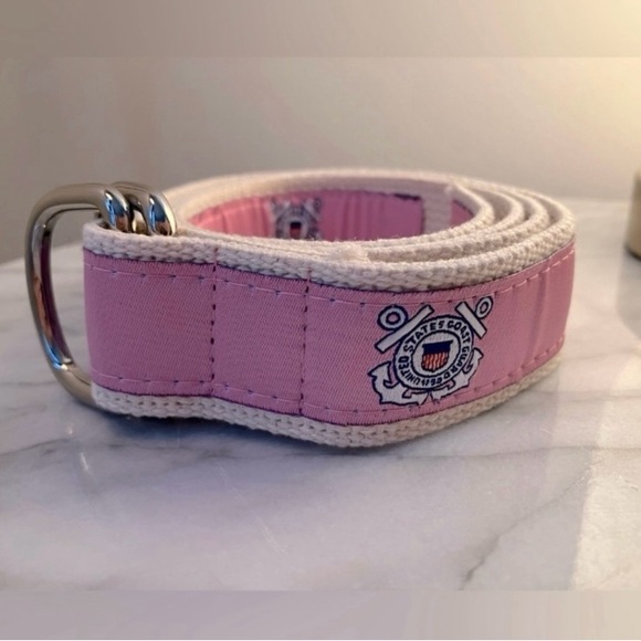 United States Coast Guard Vintage Ribbon Embroidered D-Ring Belt - Picture 5 of 7